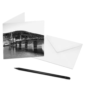 Mache jemandem eine Freude und verschicke eine COGNOSCO Klappkarte mit Umschlag mit dem Motiv: Heidelberg - Alte Brücke
