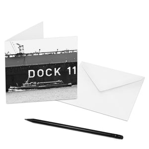Mache jemandem eine Freude und verschicke eine COGNOSCO Klappkarte mit Umschlag mit dem Motiv: Hamburg - Dock 11