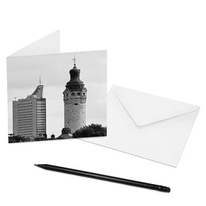 Mache jemandem eine Freude und verschicke eine COGNOSCO Klappkarte mit Umschlag mit dem Motiv: Leipzig - Neues Rathaus