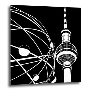 COGNOSCO - Direktdruck auf Aluminium - Stadtgrafiken - Berlin, Weltzeituhr