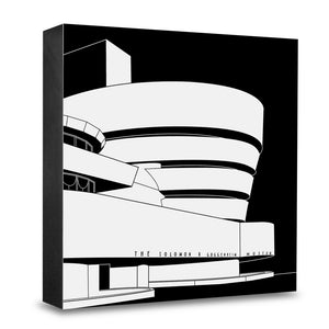 COGNOSCO - Holzblock Stadtgrafiken - NY, Guggenheim-Museum