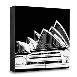 COGNOSCO - Holzblock Stadtgrafiken - Sydney, Opera House