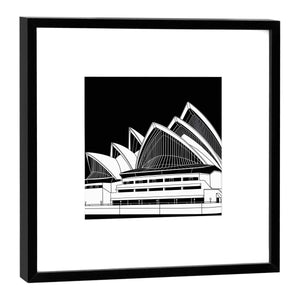 COGNOSCO - Fine Art Print im Rahmen - Stadtgrafiken - Sydney, Opera House