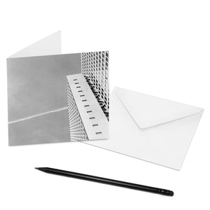 Mache jemandem eine Freude und verschicke eine COGNOSCO Klappkarte mit Umschlag mit dem Motiv: Düsseldorf - Dreischeibenhaus